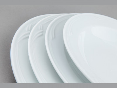 Тарелка фарфоровая широкая, 260 мм, белый, Ancap, Sintesi