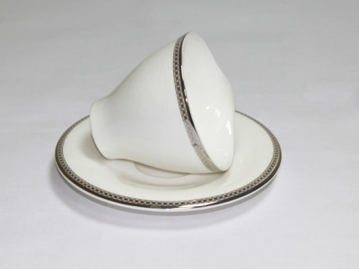 Чайный сервиз, белый, Royal Bone China, Silver palsley