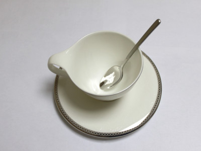 Чайный сервиз, белый, Royal Bone China, Silver palsley