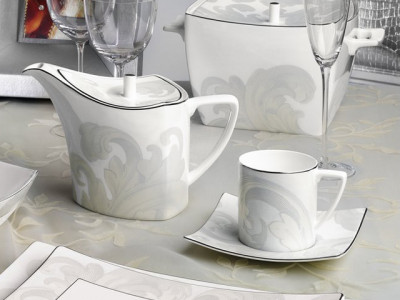 Чайный сервиз, 15 пр, белый, Royal Bone China, Wallander