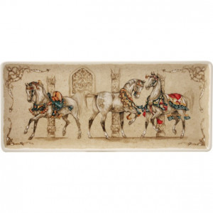 Прямоугольное блюдо для торта, 360х155 мм, Gien, Chevaux Du Vent