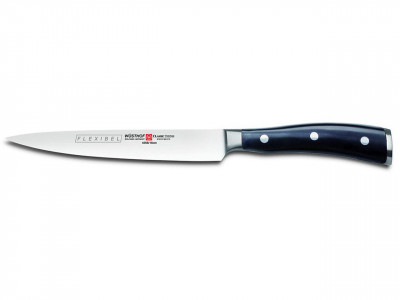 Кухонный филейный нож, черный, 160 мм, WUESTHOF, Classic Ikon