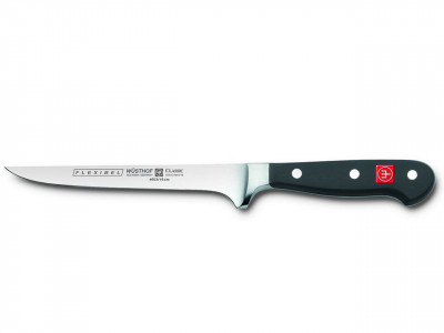 Кухонный обвалочный гибкий нож, черный, 160 мм, WUESTHOF, Classic