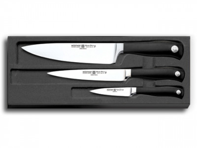 Набор кухонных ножей, 3 пр, черный, WUESTHOF, Grand Prix