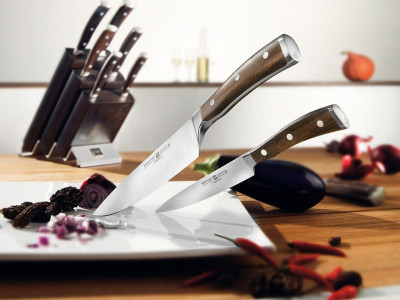 Набор кухонных ножей на подставке, 7 пр, коричневый, WUESTHOF, Ikon