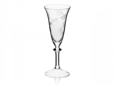 Набор бокалов для шампанского Poema, 0.13 л, 6 пр, прозрачный, 76x76x193 мм, Krosno, Retro