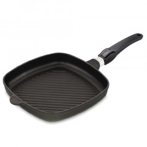 Квадратная сковорода-гриль, черный, 280х280х50 мм, AMT, Frying Pans