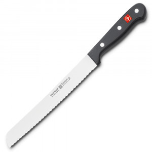 Кухонный нож для хлеба, черный, 200 мм, WUESTHOF, Gourmet