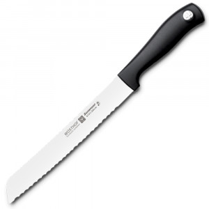 Кухонный нож для хлеба, черный, 200 мм, WUESTHOF, Silverpoint
