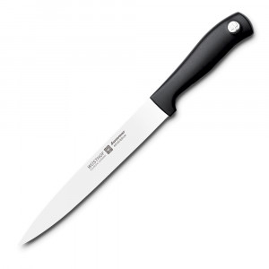 Кухонный нож для тонкой нарезки, черный, 200 мм, WUESTHOF, Silverpoint
