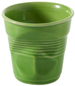 Мятый стакан для эспрессо, 0.08 л, 65 мм, зеленый, Revol, Froisses