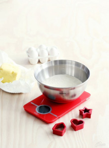 Набор кухонные весы + салатник, красный, Brabantia, Кухонные принадлежности