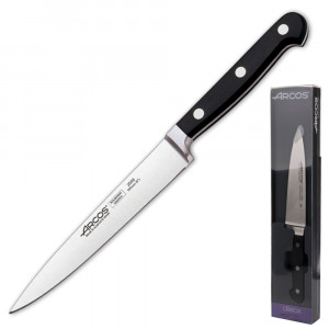 Нож для нарезки филе, черный, 160 мм, Arcos, Clasica