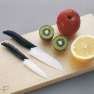 Нож кухонный керамический Шеф, черный, Kyocera, Black&White