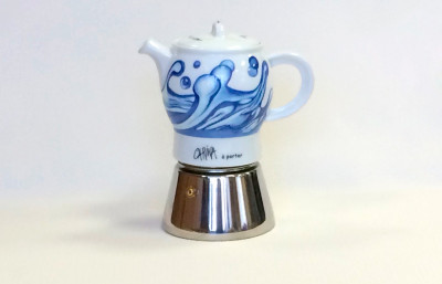 Кофеварка гейзерная, Espressina Classic, 0.24 л, деколь Preziosa, Ancap, Carina