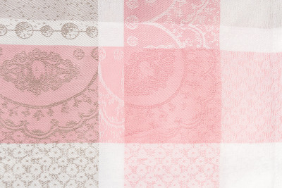 Салфетка, белый с розовой отделкой, 540х540, GARNIER-THIEBAUD, Матильда