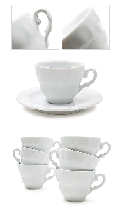 Кофейная пара для эспрессо, 0.08 л, 72 мм, белый, Ancap, Vienna