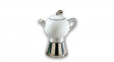 Кофеварка гейзерная, Espressina Classic, 0.12 л, деколь Filo Platino, Ancap, Golf