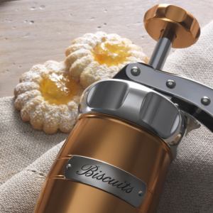 Пресс-шприц для печенья, 0.45 л, 55 мм, бронзовый, Marcato, Biscuits
