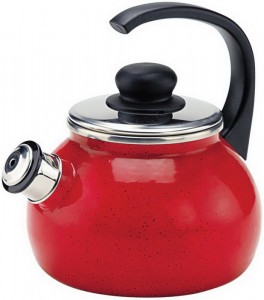 Чайник для кипячения воды со свистком, 2 л, красный, IBILI, Korinto