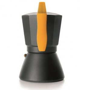 Гейзерная кофеварка на 12 чашек, черный, оранжевый, IBILI, Sensive