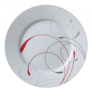 Небьющаяся закусочная тарелка, 220 мм, белый, рисунок, CORELLE, Splendor