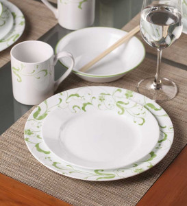 Небьющаяся кружка, 0.32 л, белый, рисунок, CORELLE, Spring Faenza