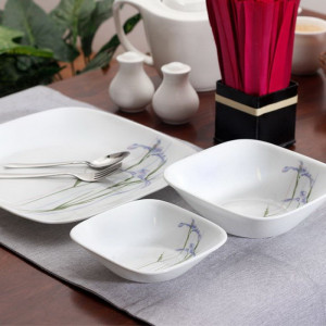 Небьющаяся суповая тарелка, 0.65 л, белый, рисунок, CORELLE, Shadow Iris
