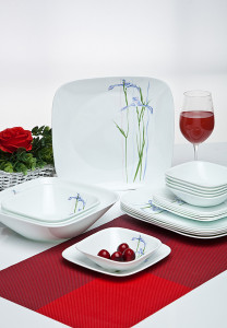 Небьющаяся суповая тарелка, 0.65 л, белый, рисунок, CORELLE, Shadow Iris