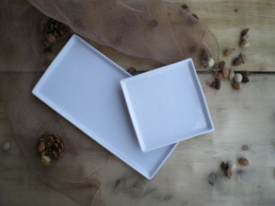 Квадратная тарелка для суши, белый, 140х140 мм, Ancap, Jolly