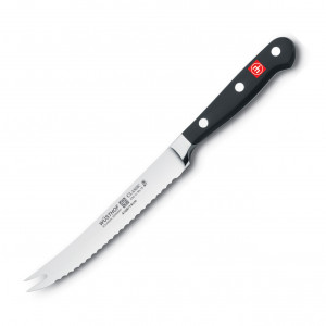 Кухонный нож для томатов, черный, 140 мм, WUESTHOF, Classic