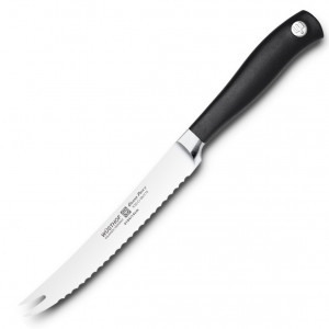 Кухонный нож для томатов, черный, 140 мм, WUESTHOF, Grand Prix II