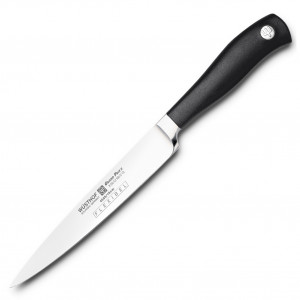 Кухонный гибкий филейный нож, черный, 160 мм, WUESTHOF, Grand Prix II