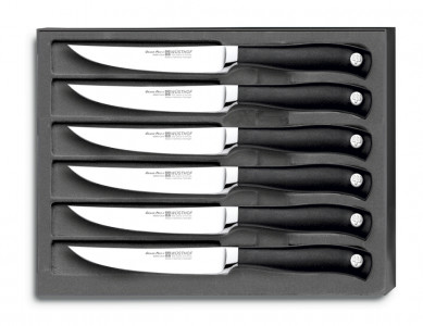 Набор ножей для стейка, 6 пр, черный, 120 мм, WUESTHOF, Grand Prix II