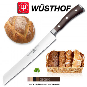 Кухонный нож для хлеба, коричневый, 230 мм, WUESTHOF, Ikon