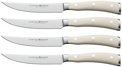 Набор ножей для стейка, 4 пр, белый, 120 мм, WUESTHOF, Ikon Cream White