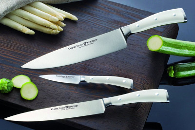 Кухонный нож Шеф, белый, 230 мм, WUESTHOF, Ikon Cream White