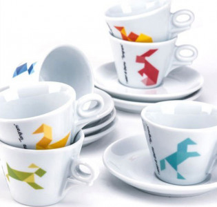Кофейные пары для капучино, 0.18 л, 6 пр, деколь Tangram, Ancap, Giotto