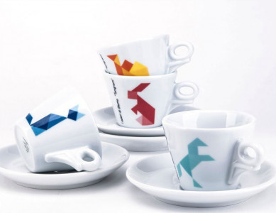 Кофейные пары для капучино, 0.18 л, 6 пр, деколь Tangram, Ancap, Giotto