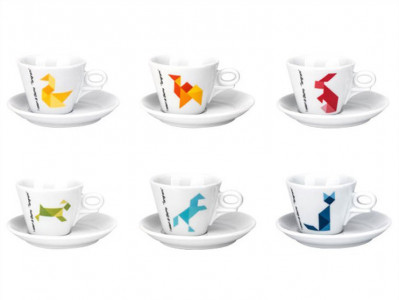 Кофейные пары для капучино, 0.18 л, 6 пр, деколь Tangram, Ancap, Giotto