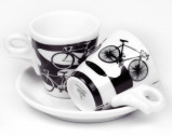Кофейные пары для капучино, 0.18 л, 2 пр, деколь Italia in Bici, Ancap, Giotto