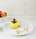 Блюдце десертное фарфоровое, 180 мм, белый, Ancap, Bon Jour