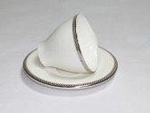 Чайный сервиз, белый, Royal Bone China, Silver palsley