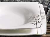 Столовый сервиз, 40 пр, белый, Royal Fine China, Time square silver nature