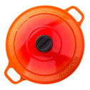 Кастрюля чугунная с крышкой, 3.1 л, 220 мм, оранжевый, 220х220х150 мм, Chasseur, Orange