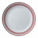 Небьющаяся обеденная тарелка, 260 мм, белый, красный, CORELLE, Ruby Red