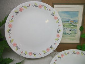 Небьющаяся обеденная тарелка, 250 мм, белый, рисунок, CORELLE, Tangerine Garden
