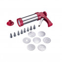 Кондитерский шприц с шестью насадками, 55 мм, 7 пр, красный, Westmark, Plastic tools