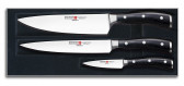 Набор кухонных ножей, 3 пр, черный, WUESTHOF, Classic Ikon
