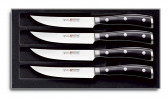 Набор ножей для стейка, 4 пр, черный, 120 мм, WUESTHOF, Classic Ikon